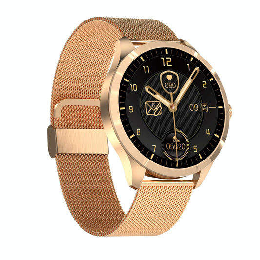 1.28 Inch Ips Colour Screen Ip67 Waterproof Smart Watch Support Blood Pressure Monitoring / Heart Rate Monitoring / Sleep Monitoring - Gold