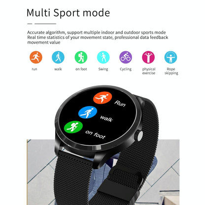 1.28 Inch Ips Colour Screen Ip67 Waterproof Smart Watch Support Blood Pressure Monitoring / Heart Rate Monitoring / Sleep Monitoring - Gold