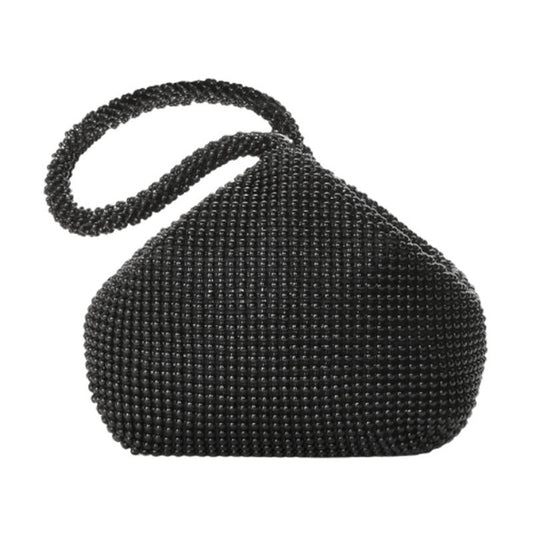 Soft Beaded Ladies Clutch Bag for Banquets - Silver