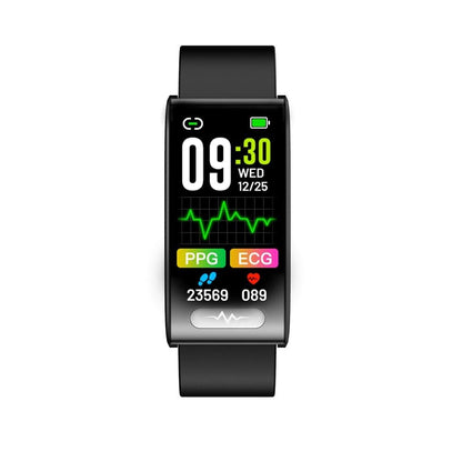 Smart Watch With Heart / Bp / Oxygen / Sugar Monitoring Silicone Strap Colour Screen - Red