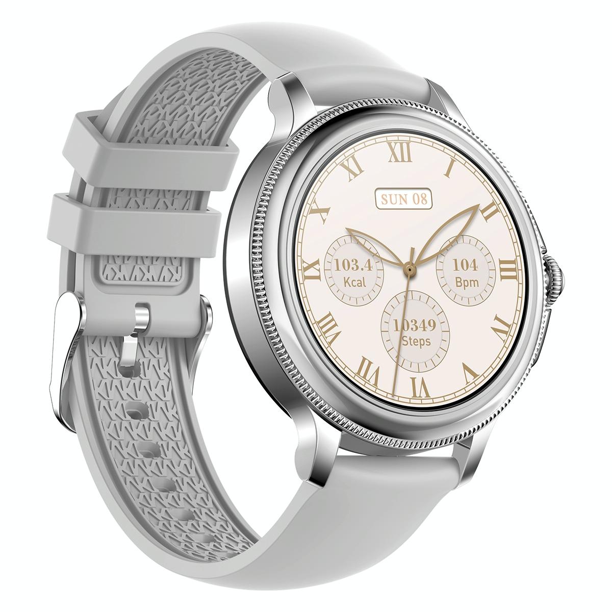 Smart Wristband With Waterproof Heart Rate And Blood Pressure Monitoring - Silver