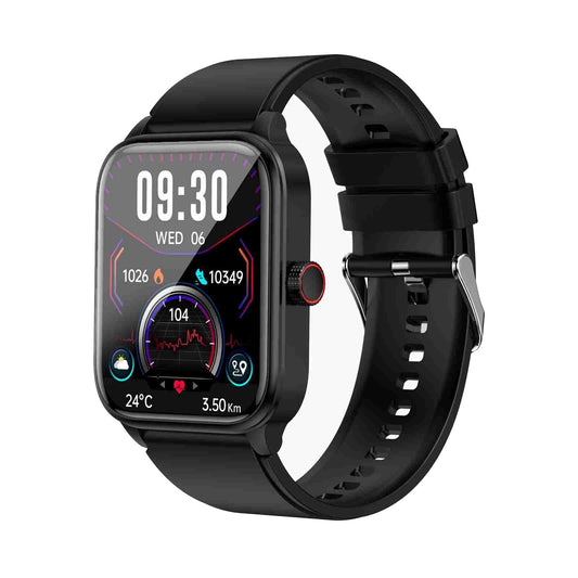 1.91 Inch Ip67 Waterproof Silicone Band Smart Watch Support Ecg / Non-Invasive Blood Glucose Measurement - Red