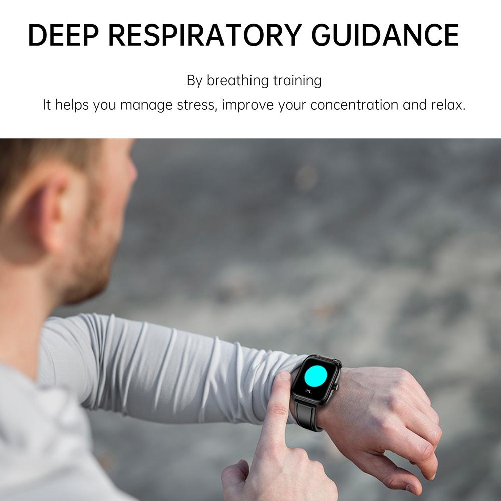 1.91 Inch Ip67 Waterproof Silicone Band Smart Watch Support Ecg / Non-Invasive Blood Glucose Measurement - Red
