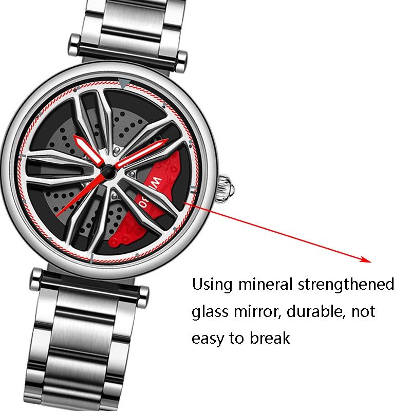 Stylish Steel Band Quartz Watch for Couples - Rose Gold