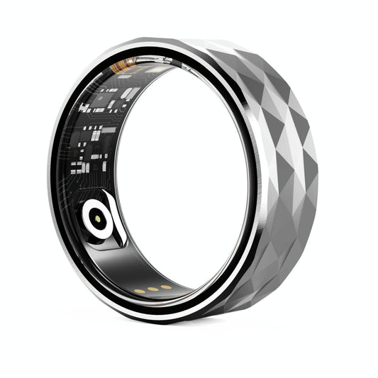 Smart Ring For Health Monitoring & Exercise - Size 22 - Silver