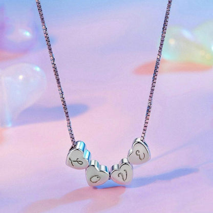 925 Sterling Silver Platinum Plated Love Letters Diy Beads In - V