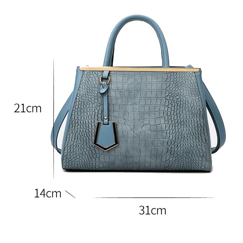 Black Stone Pattern Patchwork Handbag - Shoulder / Crossbody - Khaki