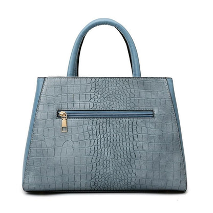Black Stone Pattern Patchwork Handbag - Shoulder / Crossbody - Khaki