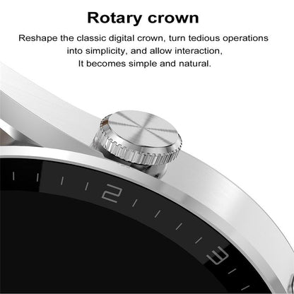 Smart Leather Watch With Colour Screen - Gold