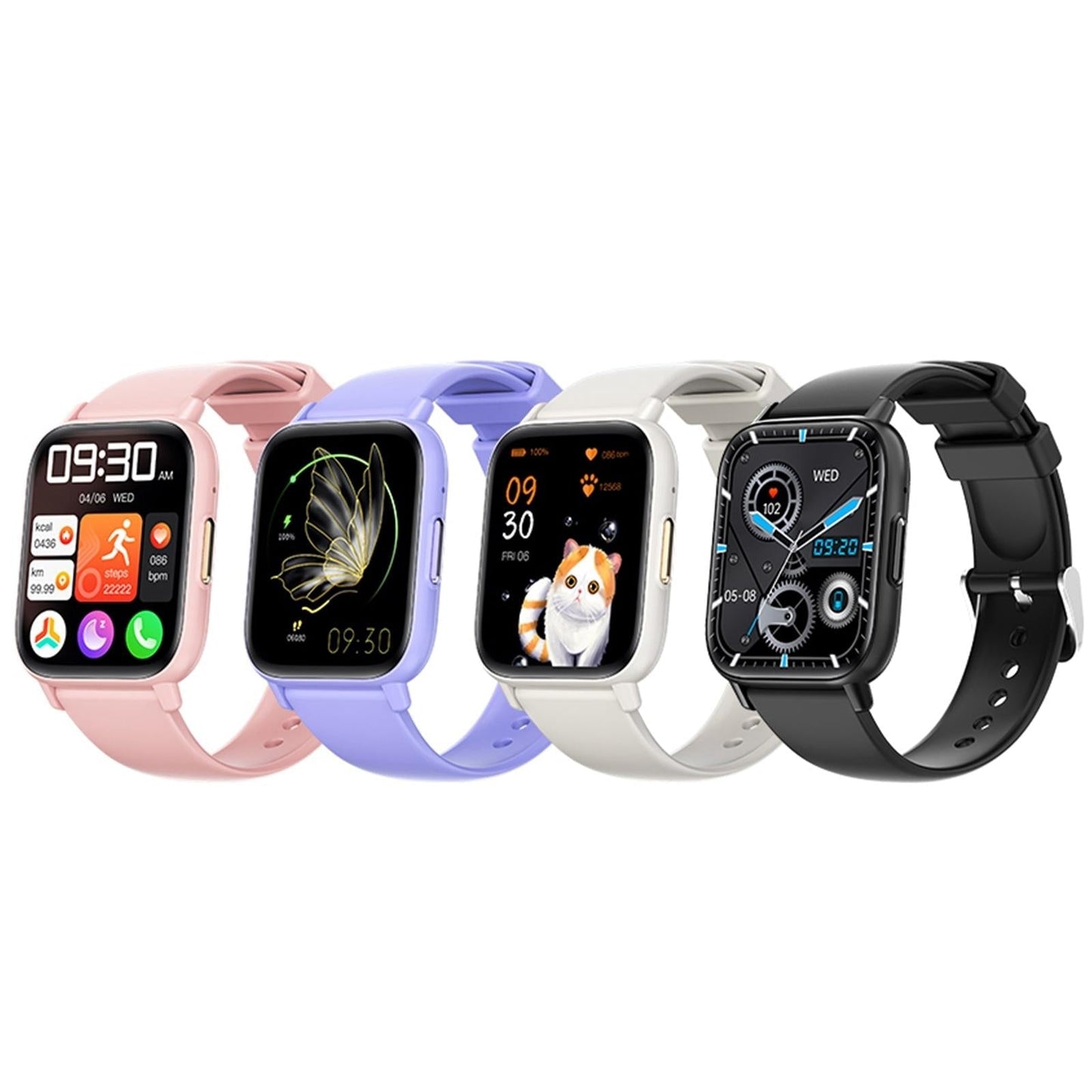 1.83 Inch Bt5.2 Smart Sport Watch Support Bluetooth Call / Sleep / Blood Sugar / Blood Oxygen / Temperature / Heart Rate / Blood Pressure Health Monitor - White