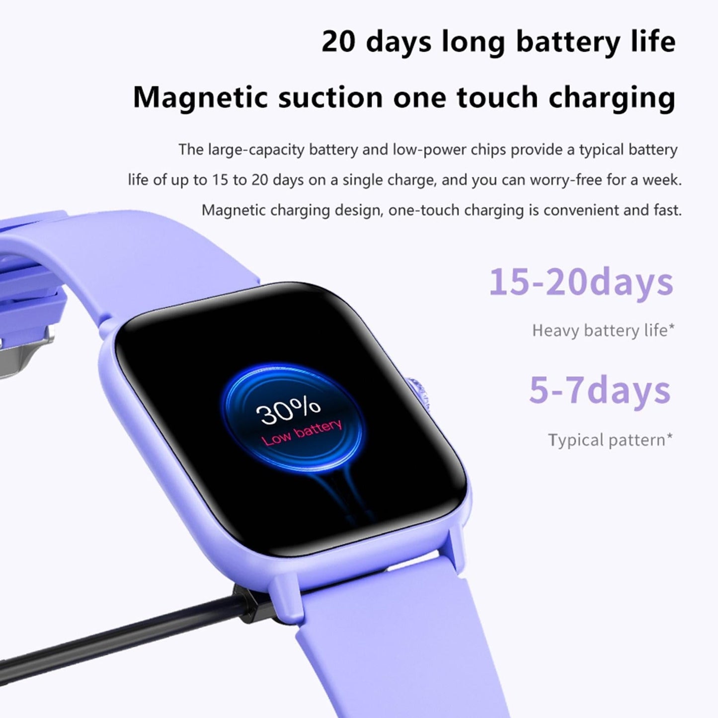 1.83 Inch Bt5.2 Smart Sport Watch Support Bluetooth Call / Sleep / Blood Sugar / Blood Oxygen / Heart Rate / Blood Pressure Health Monitor - White
