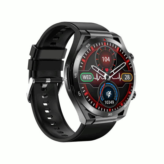 1.39 Inch Ip67 Waterproof Silicone Band Smart Watch Support Ecg / Non-Invasive Blood Glucose Measurement - Blue