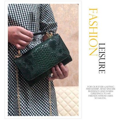 Versatile Lady Crossbody Wrist Bag - Multi-functional - Crocodile Head Yellow