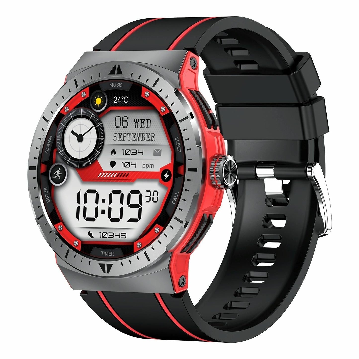1.43 Inch Bt5.3 Ip68 Sport Smart Watch Support Bluetooth Call / Message Notification / Heart Rate / Blood Pressure Health Monitor - Blue