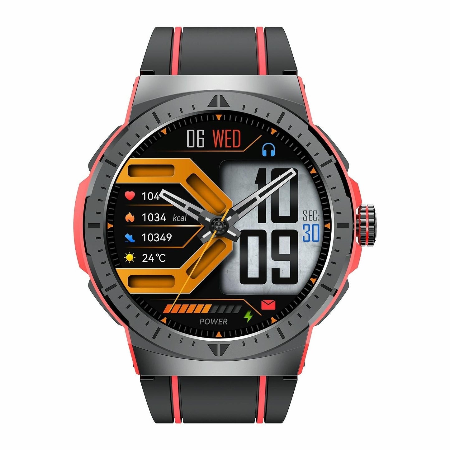 1.43 Inch Bt5.3 Ip68 Sport Smart Watch Support Bluetooth Call / Message Notification / Heart Rate / Blood Pressure Health Monitor - Blue