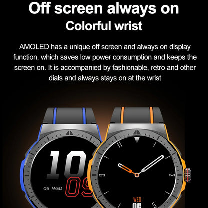 1.43 Inch Bt5.3 Ip68 Sport Smart Watch Support Bluetooth Call / Message Notification / Heart Rate / Blood Pressure Health Monitor - Blue