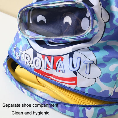 Kids' Swim Bag Cute Cartoon Beach Backpack Waterproof Dry / Wet Large 2 Layer - Green - Large 2 Layer