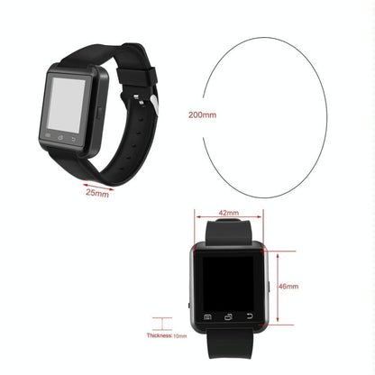 Portable Multifunctional Bluetooth V3.0 + Edr Smart Wrist Watch Red