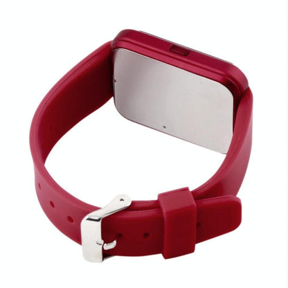 Portable Multifunctional Bluetooth V3.0 + Edr Smart Wrist Watch Red
