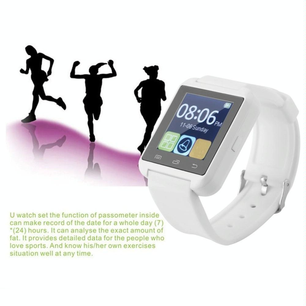 Portable Multifunctional Bluetooth V3.0 + Edr Smart Wrist Watch Red