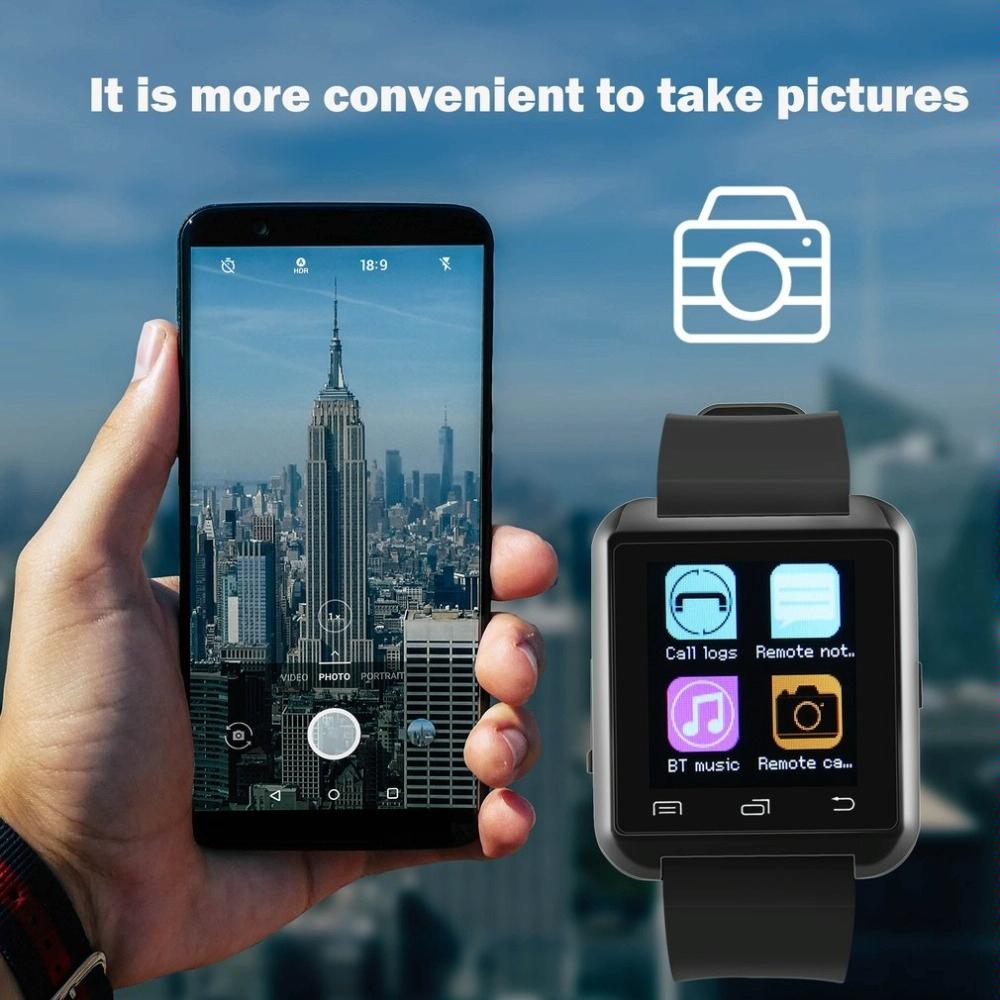 Portable Multifunctional Bluetooth V3.0 + Edr Smart Wrist Watch Red