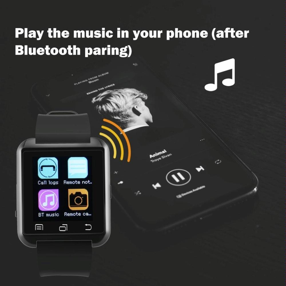 Portable Multifunctional Bluetooth V3.0 + Edr Smart Wrist Watch Red