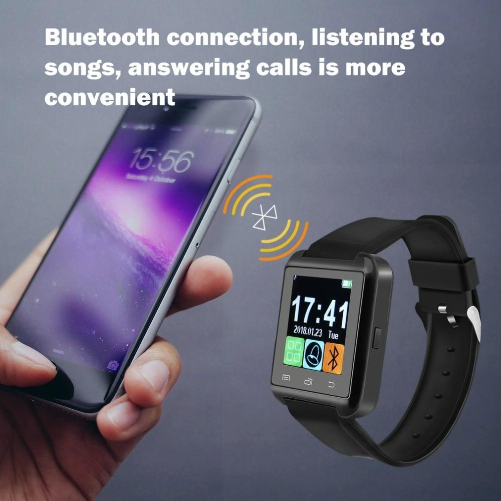 Portable Multifunctional Bluetooth V3.0 + Edr Smart Wrist Watch Red
