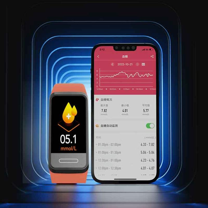 Smart Bracelet With Blood Oxygen Monitoring And Tft Hd Screen - Red