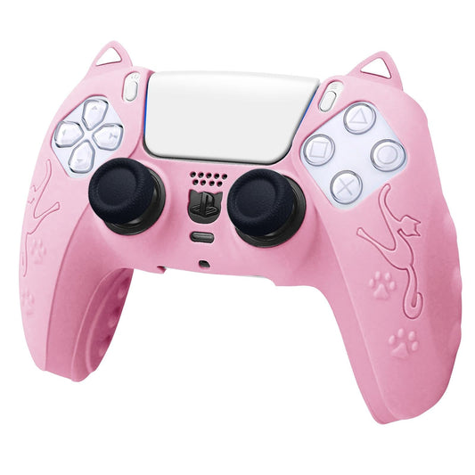 Silicone Cat Ear Gamepad Cover for Sony Ps5 - Pink