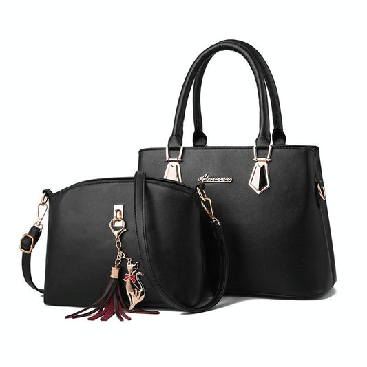 Women 2-in-1 Casual Messenger Bag - Large Capacity - Black