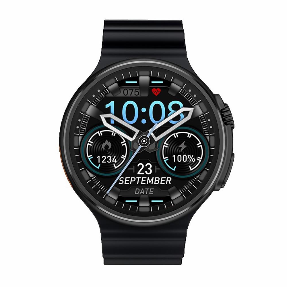 1.6 Inch Tft Round Screen Smart Watch Supports Voice Calls / Blood Oxygen Monitoring - Grey