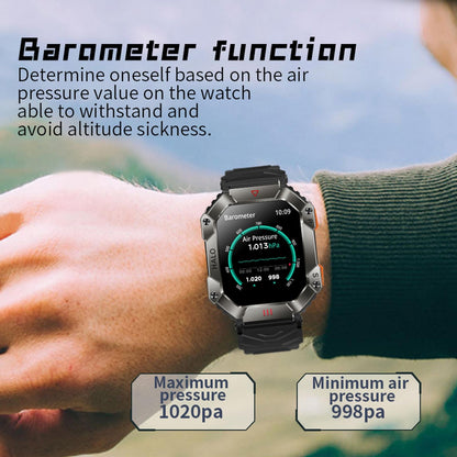 2.0 Inch Bt5.1 Ip67 Sport Smart Watch Support Bluetooth Call / Sleep / Blood Oxygen / Heart Rate / Blood Pressure Health Monitor - Black + Orange