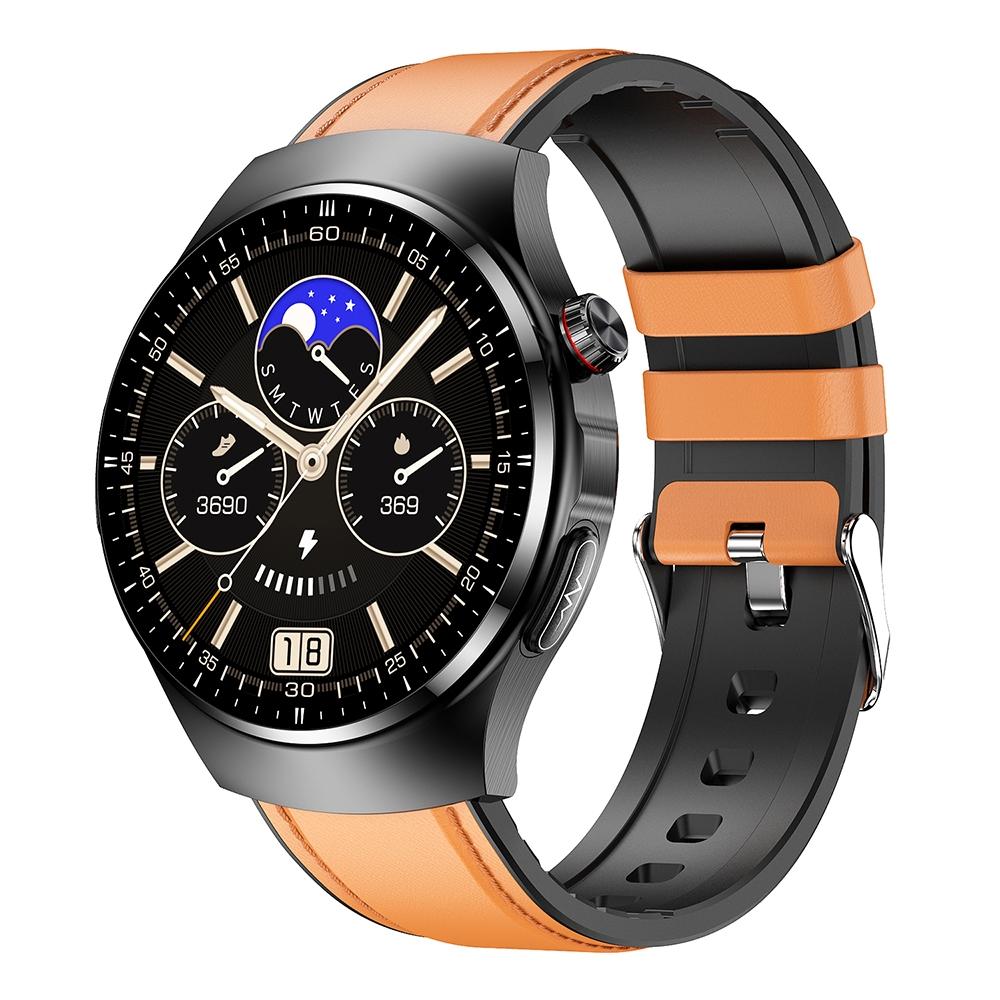 1.39 Inch Ip67 Waterproof Sports Health Monitoring Smart Bluetooth Calling Watch - Black Leather