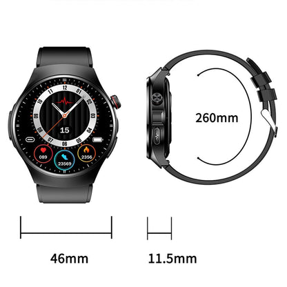 1.39 Inch Ip67 Waterproof Sports Health Monitoring Smart Bluetooth Calling Watch - Black Leather