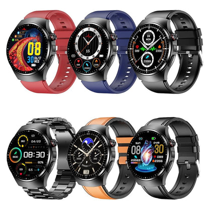 1.39 Inch Ip67 Waterproof Sports Health Monitoring Smart Bluetooth Calling Watch - Black Leather