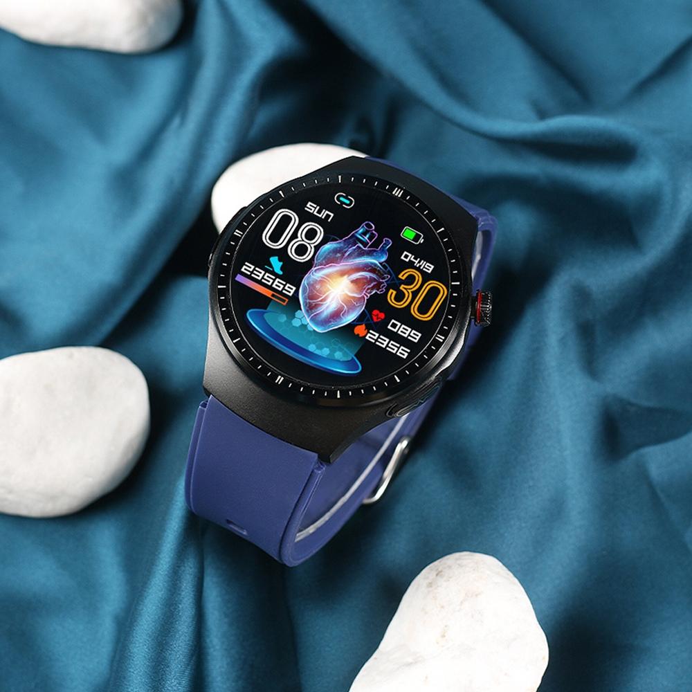 1.39 Inch Ip67 Waterproof Sports Health Monitoring Smart Bluetooth Calling Watch - Black Leather