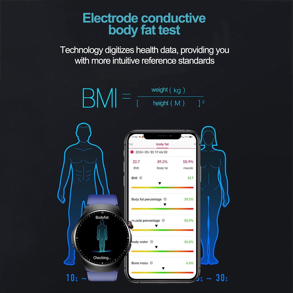 1.39 Inch Ip67 Waterproof Sports Health Monitoring Smart Bluetooth Calling Watch - Black Leather