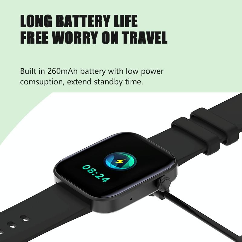 1.8 Inch Tft Screen Bluetooth Smart Watch Support Heart Rate Monitoring & 100+ Sports Modes - Gold