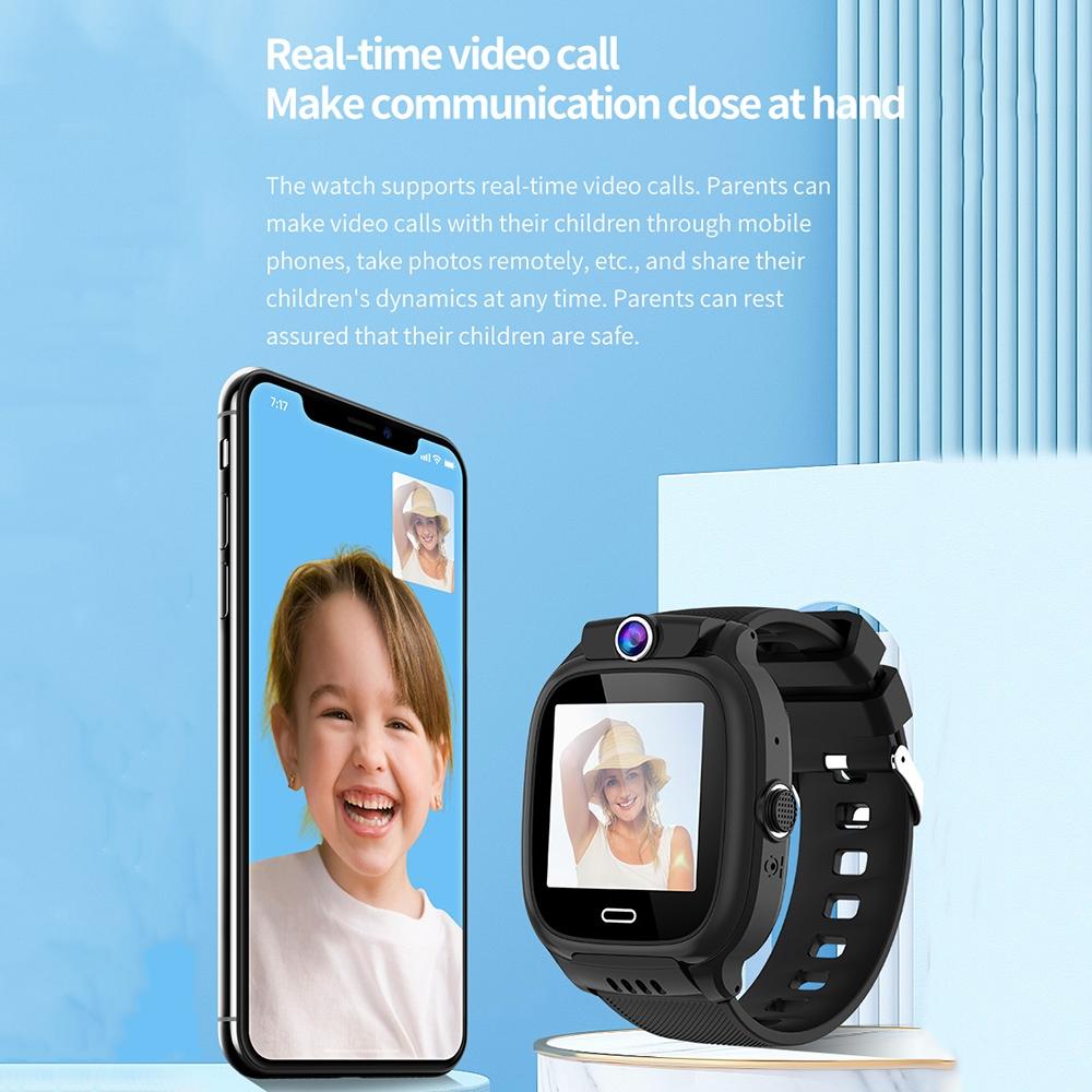 1.44 Inch 4G Video Call Waterproof Smart Children Phone Watch With Sos Function - Pink