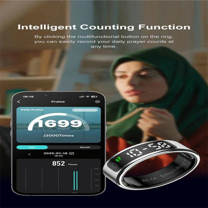 12 Size R11 Smart Ring Heart Rate Oxygen Sleep Sports - Silver