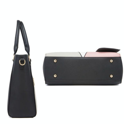 Versatile 4-in-1 Ladies Handbag with Large Capacity - Navy Blue