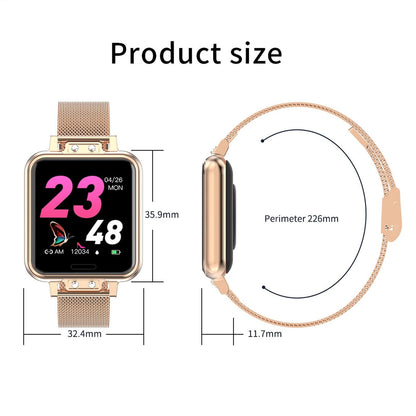 1.22 Inch Waterproof Smart Watch With Sleep & Heart Rate Monitor - Blue
