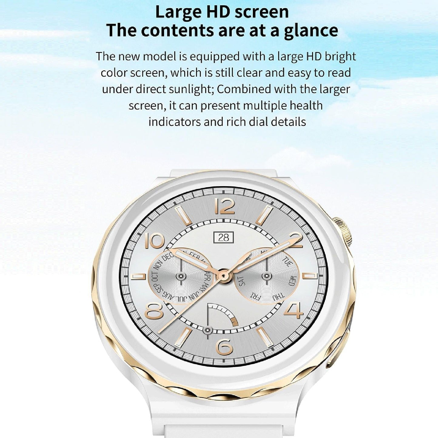 1.28 Inch Dual Mode Sport Smart Watch Support Bluetooth Call / Sleep / Blood Oxygen / Heart Rate / Blood Pressure Health Monitor - Gold