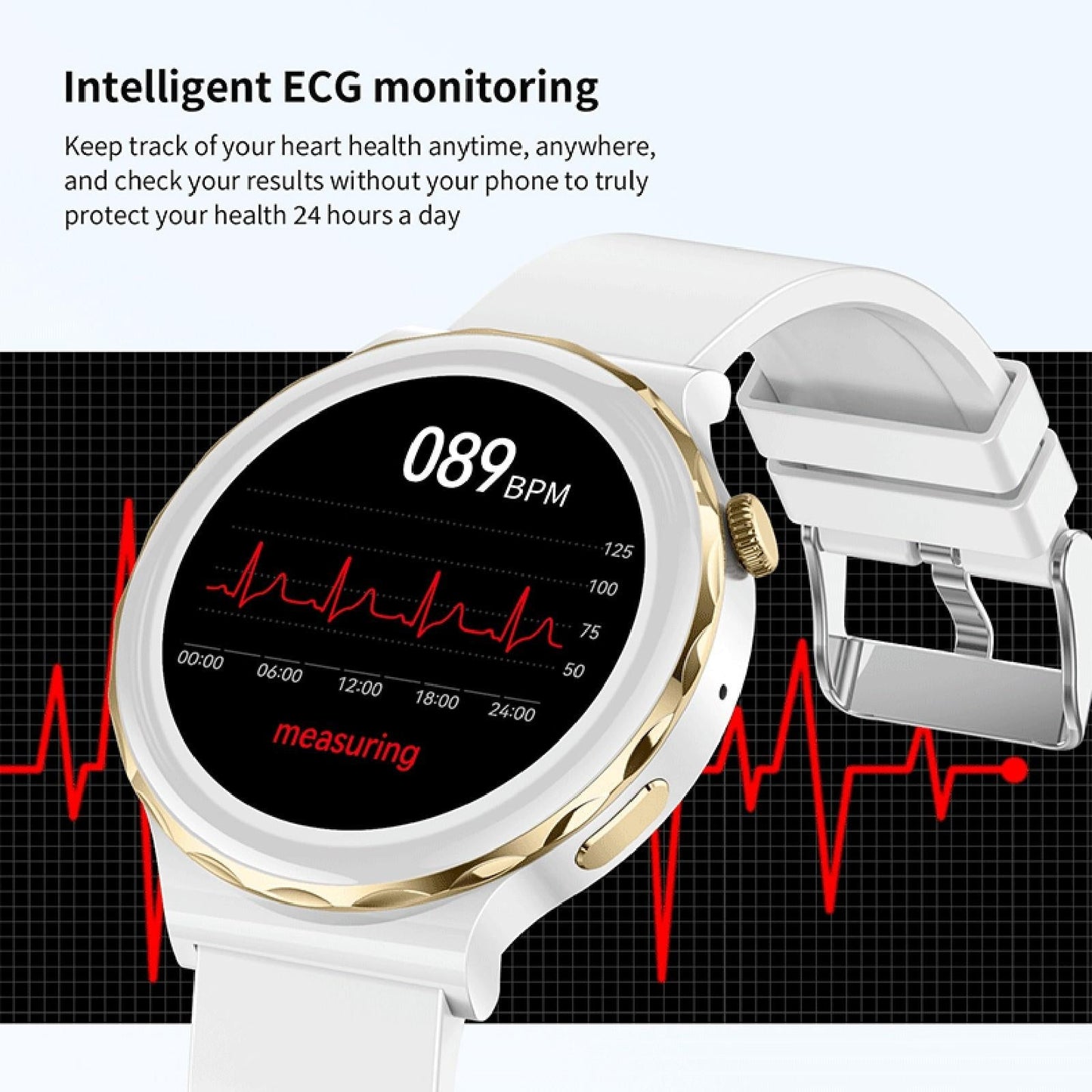 1.28 Inch Dual Mode Sport Smart Watch Support Bluetooth Call / Sleep / Blood Oxygen / Heart Rate / Blood Pressure Health Monitor - Gold
