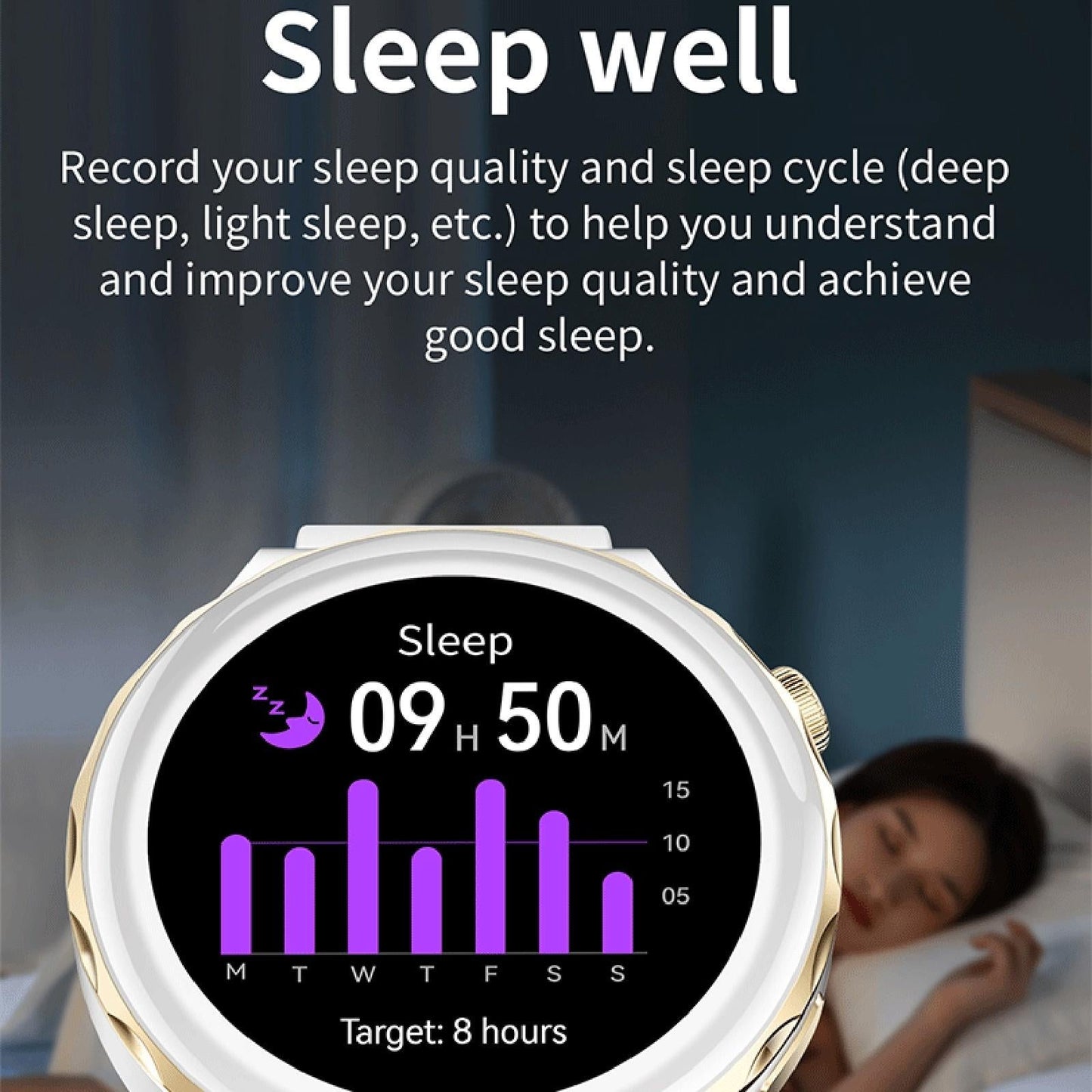 1.28 Inch Dual Mode Sport Smart Watch Support Bluetooth Call / Sleep / Blood Oxygen / Heart Rate / Blood Pressure Health Monitor - Gold