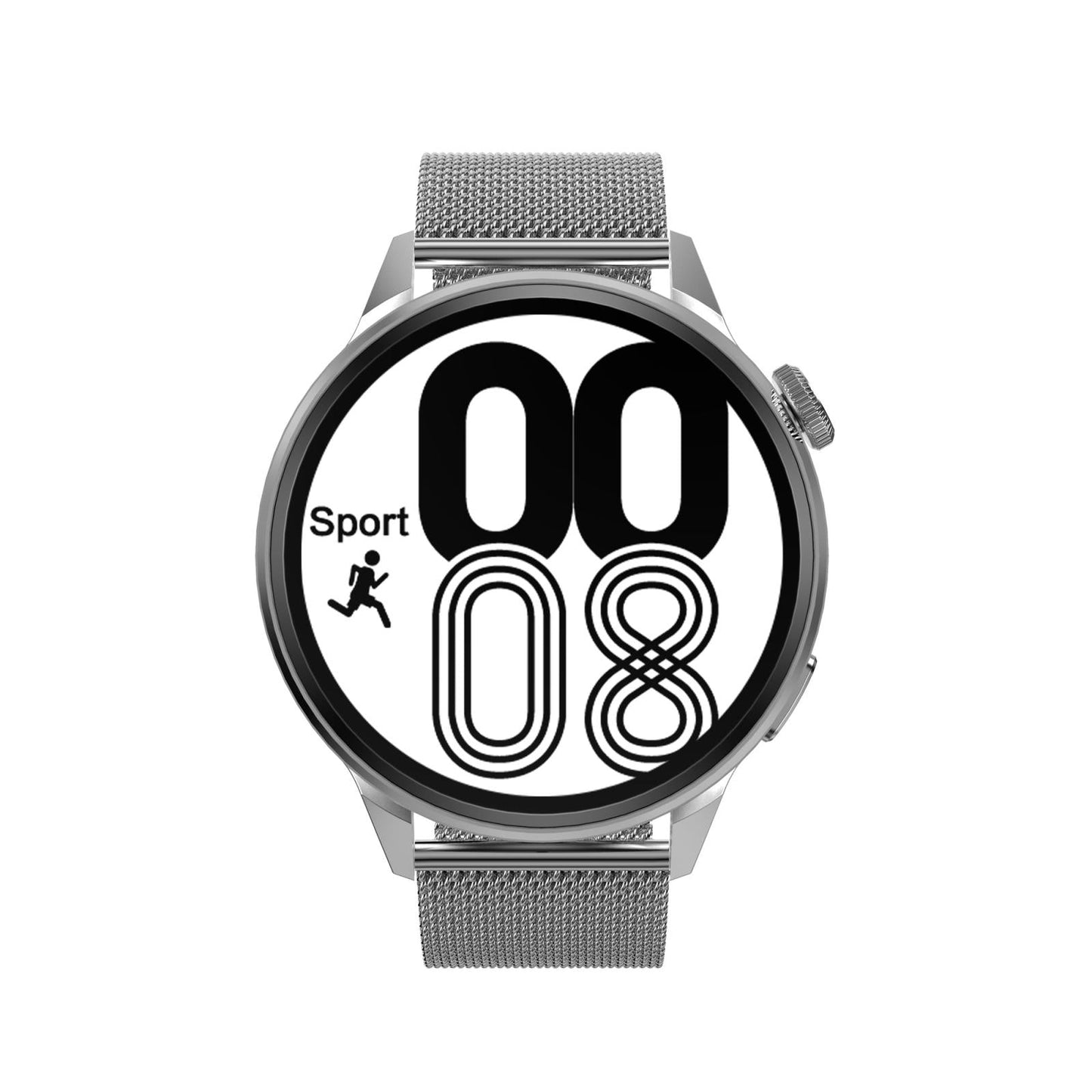 Steel Smart Watch With Colour Screen - Dt4 - Silver