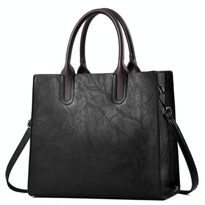 Retro Square Handbag for Commuting - Vintage Style - Khaki