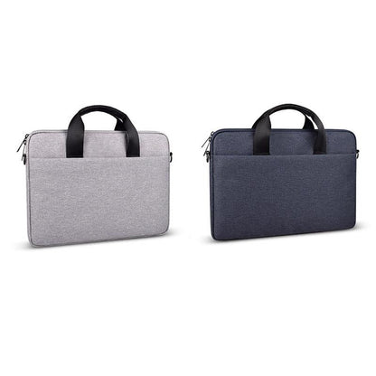 14.1-15.4 Inch Portable Laptop Bag with Single-shoulder Strap - Gray With Shoulder Strap