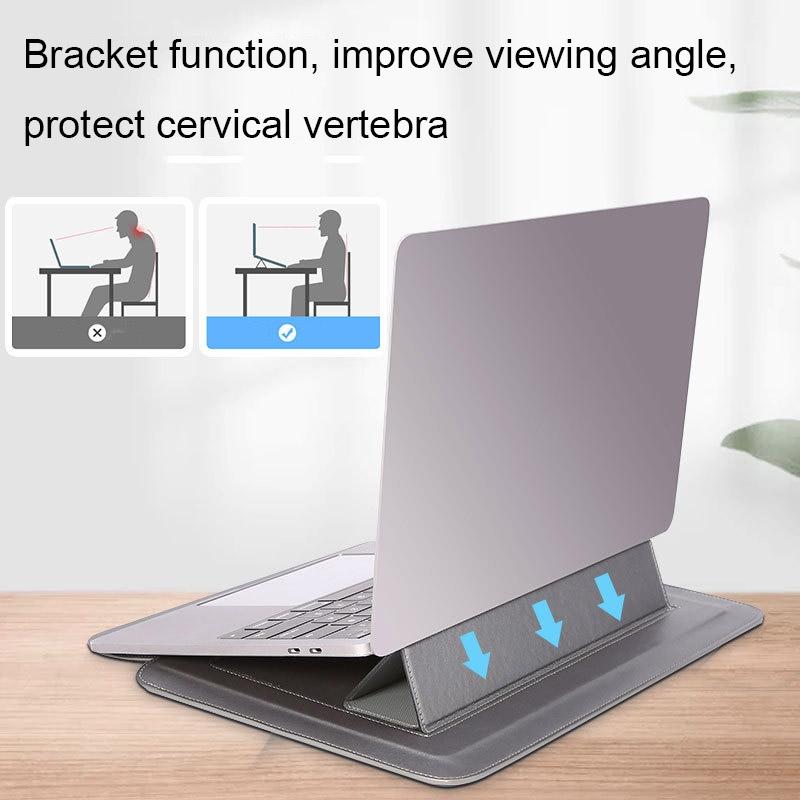 Multifunctional Laptop Bag Stand - Fits 13.3-14 Inches - Black - Blue