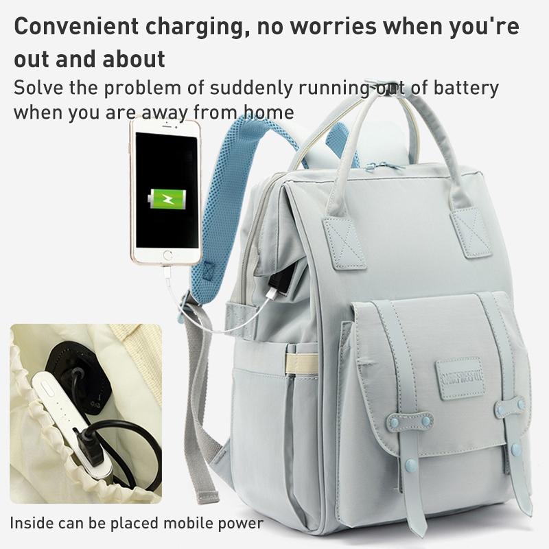 Convertible Diaper Bag Backpack for Baby Care - Black